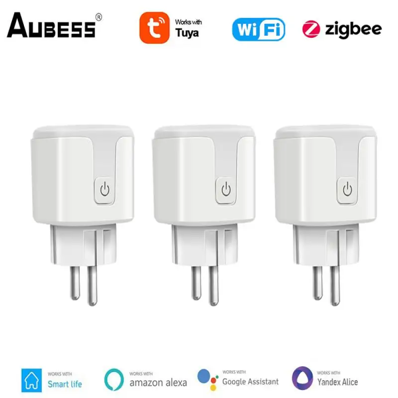 AUBESS Zigbee EU Smart Plug Smart Home Wireless Remote Control Power M