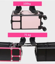  Cosmetic case multi-layer large-capacity Box Nail tattoo Rolling luggage bag makeup case multi-function trolley suitcase travel 