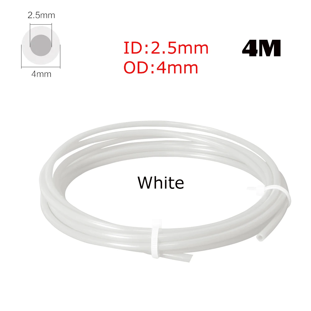 High-Precision 2.5mm ID x 4mm OD PTFE Tube for Direct Drive Extruder 3D Printers
