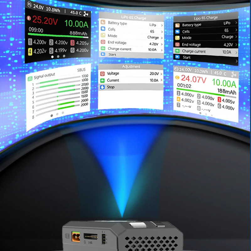 ToolkitRC M8P 600W 20A Multi-function DC Balance Charger for 1-6S 7S 8S XT60 Lipo LiHV LiFe Lion LTO Battery signal testing 2