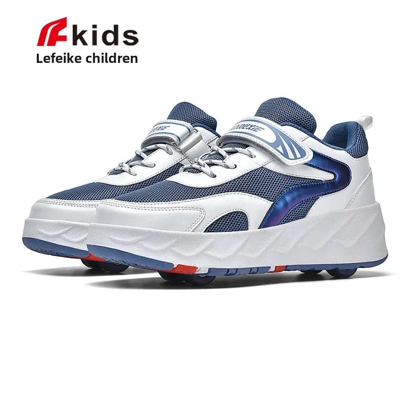 Invisible Deformable Four-Wheel Round Running Shoes For Children Student roller skates With Wheels Walking Shoes Sport And Leisu