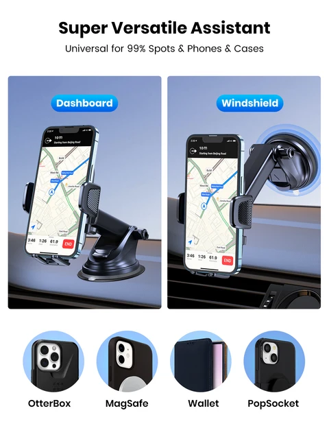 Windshield Mount Phone Holder For Car With Popsocket Dash Mount - Main Image