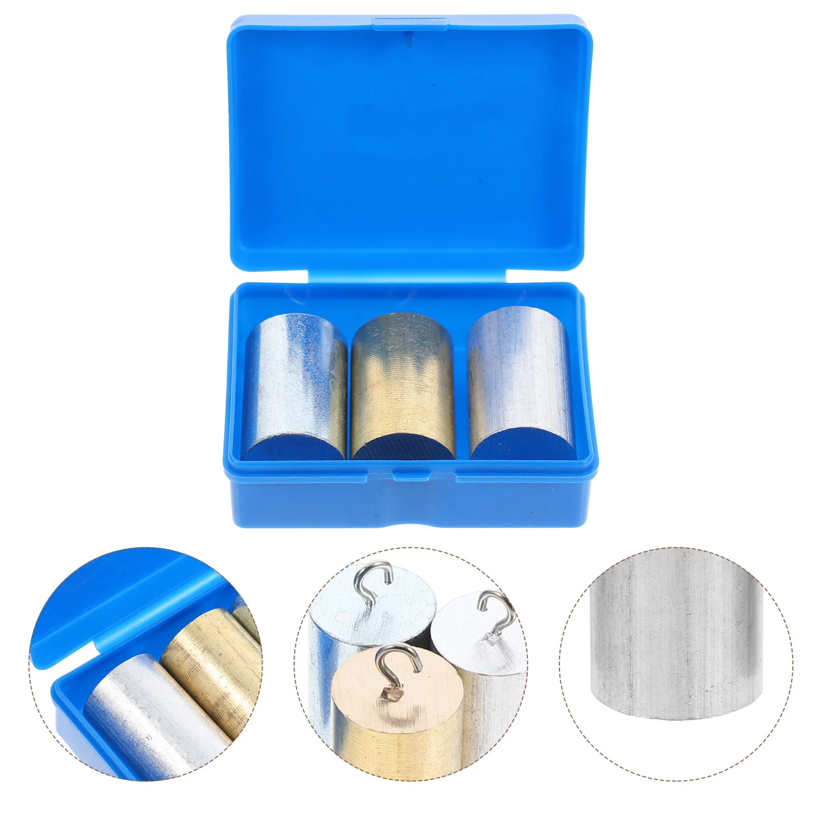 3pcs Density Teaching Aids Physics Experiment Tools Aluminum Cylinders Set School Supplies Measurement Equipment