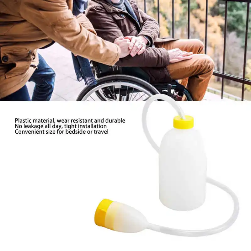 1700ml Male Pee Bottle Urine Collector Storage With 90cm Urinary Tube
