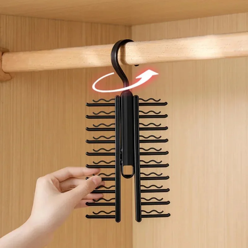 Large Cap Tie Storage Hange Capacity Bow Clip Scarf Belt Hanging RackTie Belt Display Holder Wardrobe Household High Capacity_voghion.com