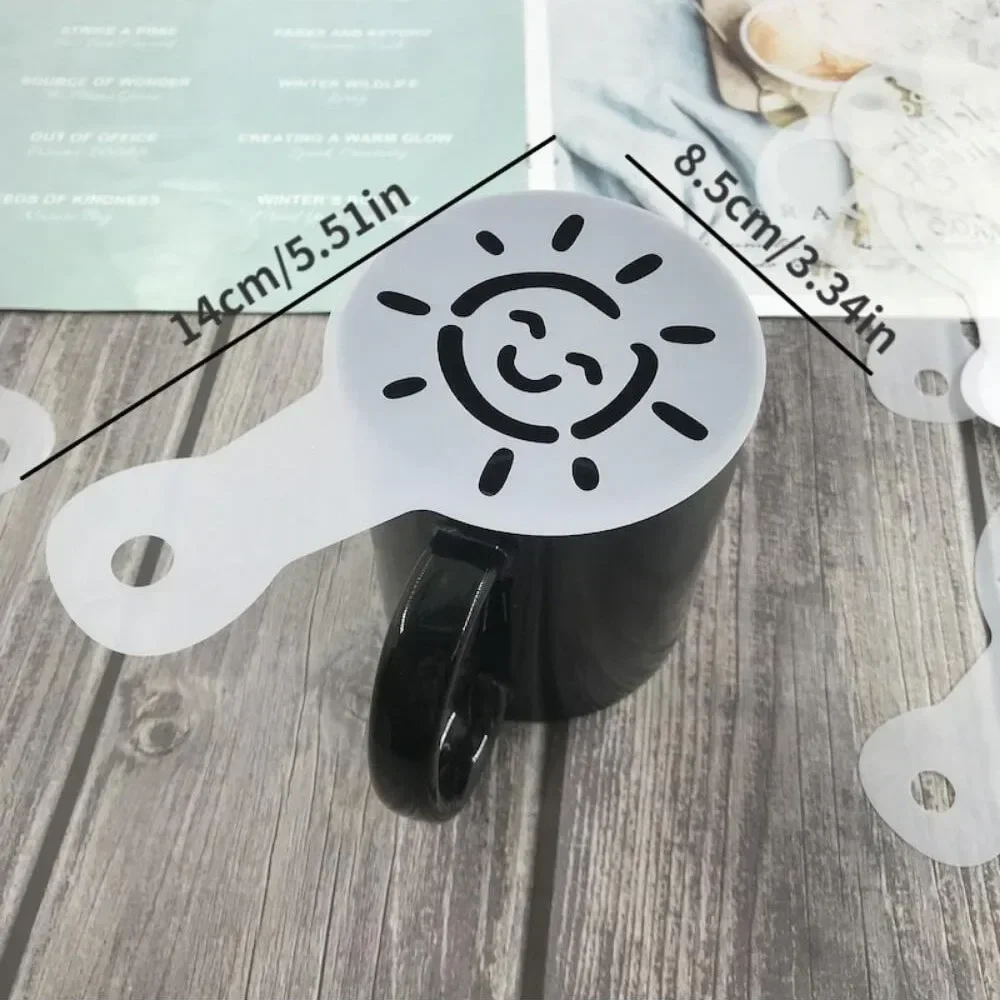 Cappuccino Mold 20pcs Coffee Stencils DIY Fancy Printing Foam Spray Cake Drawing Tool