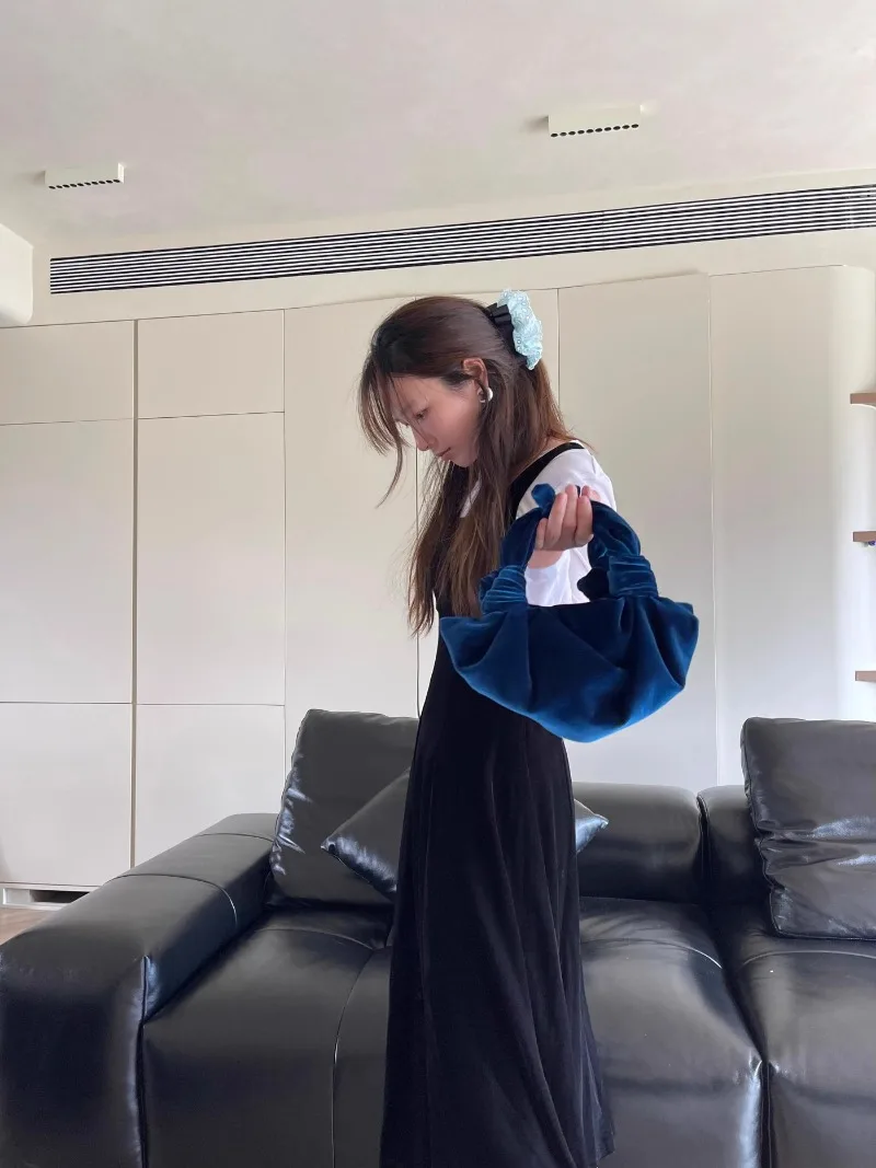 NEW Women's Bag Colorful Silk Satin Velvet Fashion Handbag Tote Shoulder Bags Crossbody Bag Phone Lipstick Coin Purse