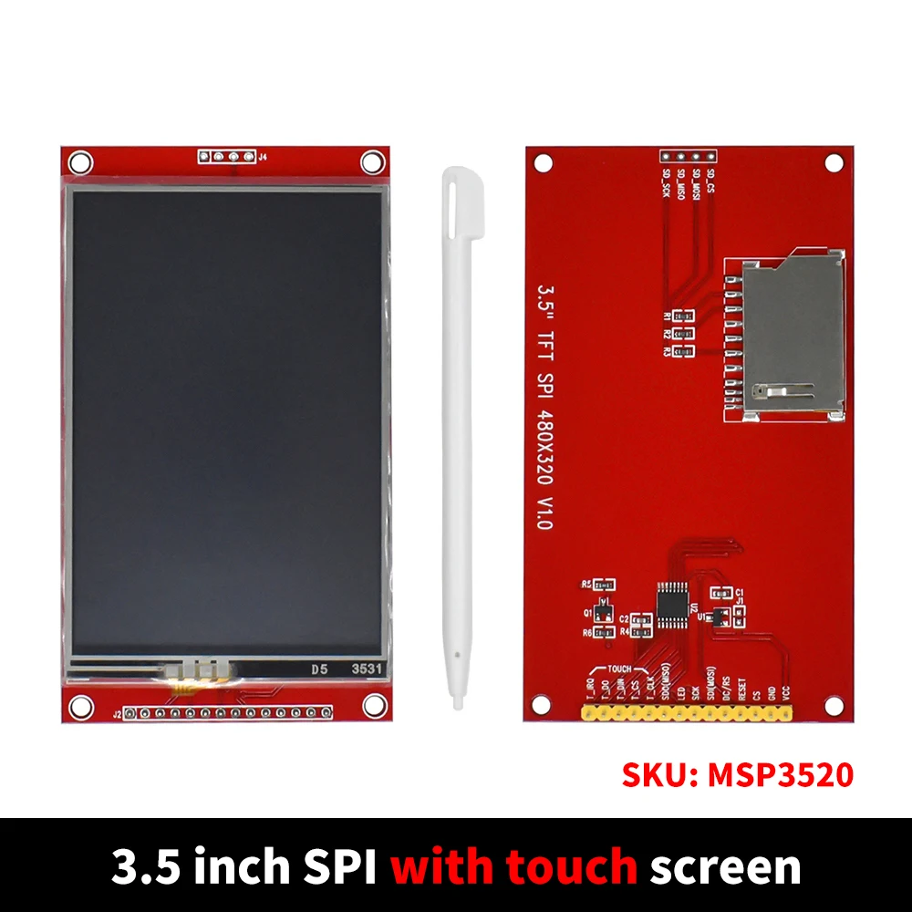 ตัวเลือกสินค้า โมดูลจอสัมผัส TFT 3.5 นิ้ว ความละเอียด 320x480 สำหรับโปรเจกต์ DIY