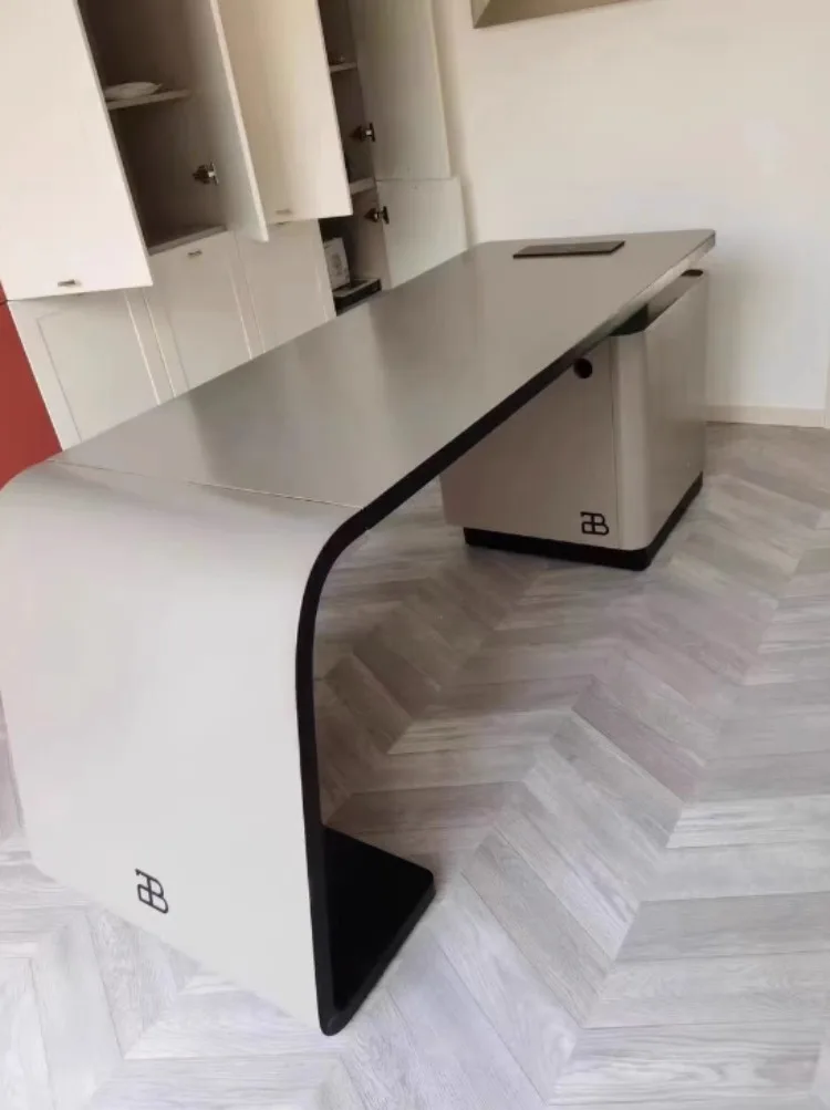 Description Picture 5 of itemLuxury Boss Office Desks Minimalist Work Desk Corner Executive Table Home Study Desktop Computer Table Office Furniture