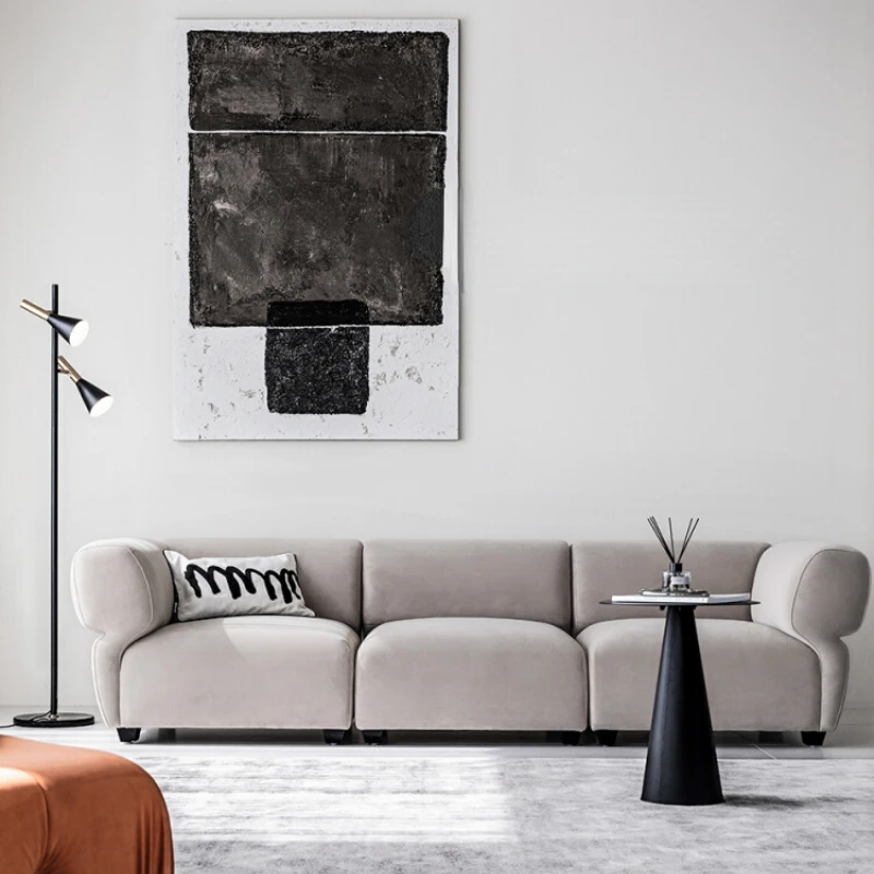 

Retro furniture, modern style, lazy module, velvet fabric sofa combination
