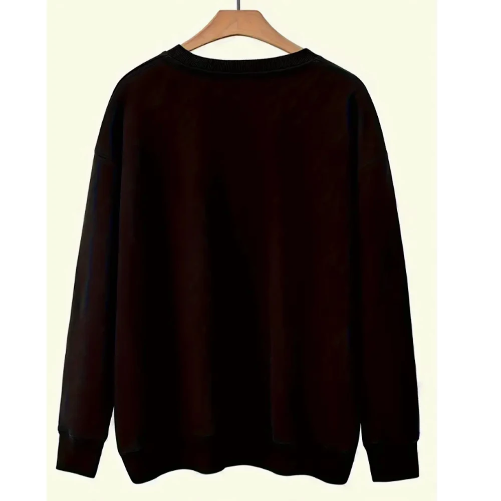 Merry Christmas Print Loose Sweatshirt Casual Long Sleeve Crew Neck Sweatshirts Women Autumn Winter Soft Pullovers