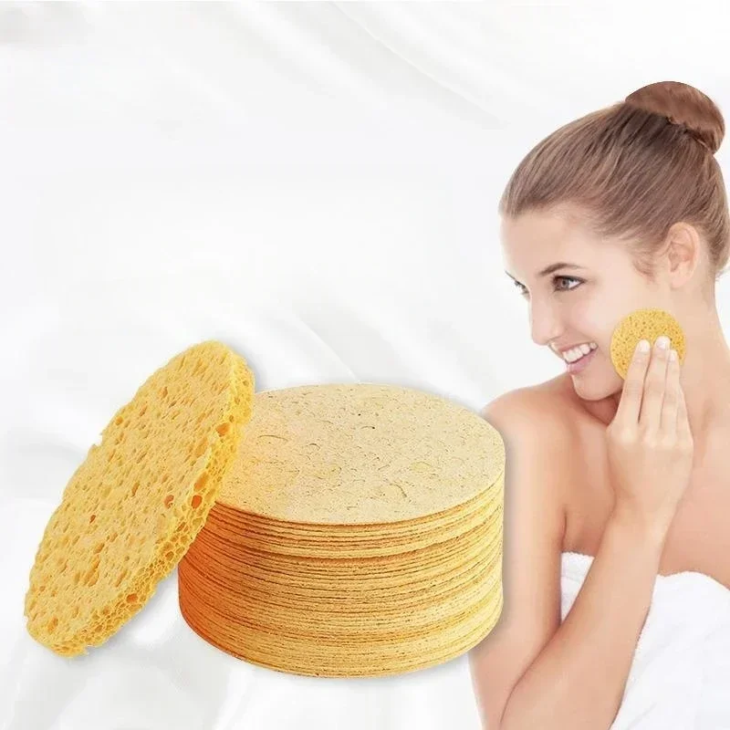 Facial Washing Cleaning Compressed Cleanser Sponge Puff Soft Facial Compressed Cleaning Sponge Spa Exfoliating Face Care facial cleansing sponge 10Pcs