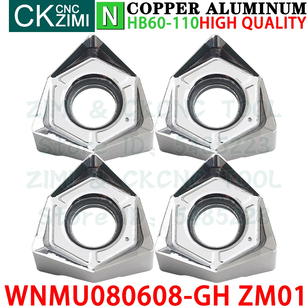 WNMU080608-GH ZM01 WNMU 080608 GH ZM01 Твердосплавные вставки Алюминиевые фрезерные вставки Токарный станок с WNMU0806 WNMU 0806 MFWN90 ЧПУ Сменные фрезерные режущие инструменты Пластины для торцевого фрезерования