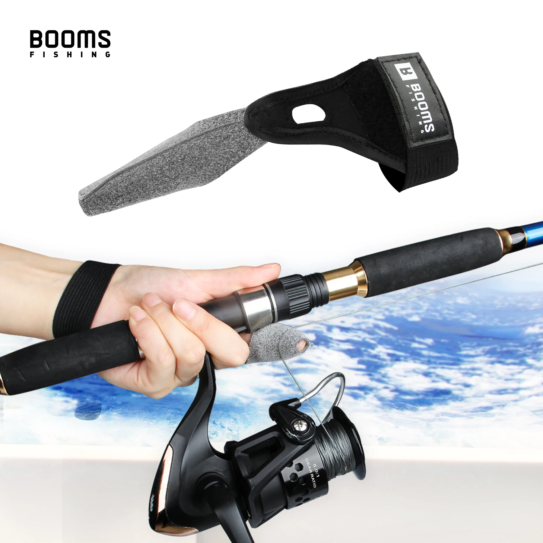Booms Fishing FG1 Single Finger Protector Fishing Gloves fishing gloves Fly Fishing Gloves Non-Slip Breathable Surf Casting Glove Tools Accessories