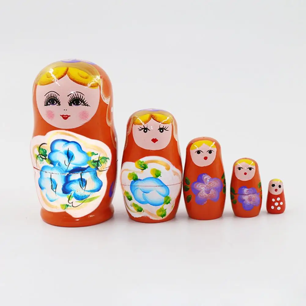 living dolls 1 Set Nesting Dolls Color Painted Russian Matryoshka Doll Handmade Crafts Russian Nesting Dolls Baby Toy Girl Doll wholesale my life dolls Dolls