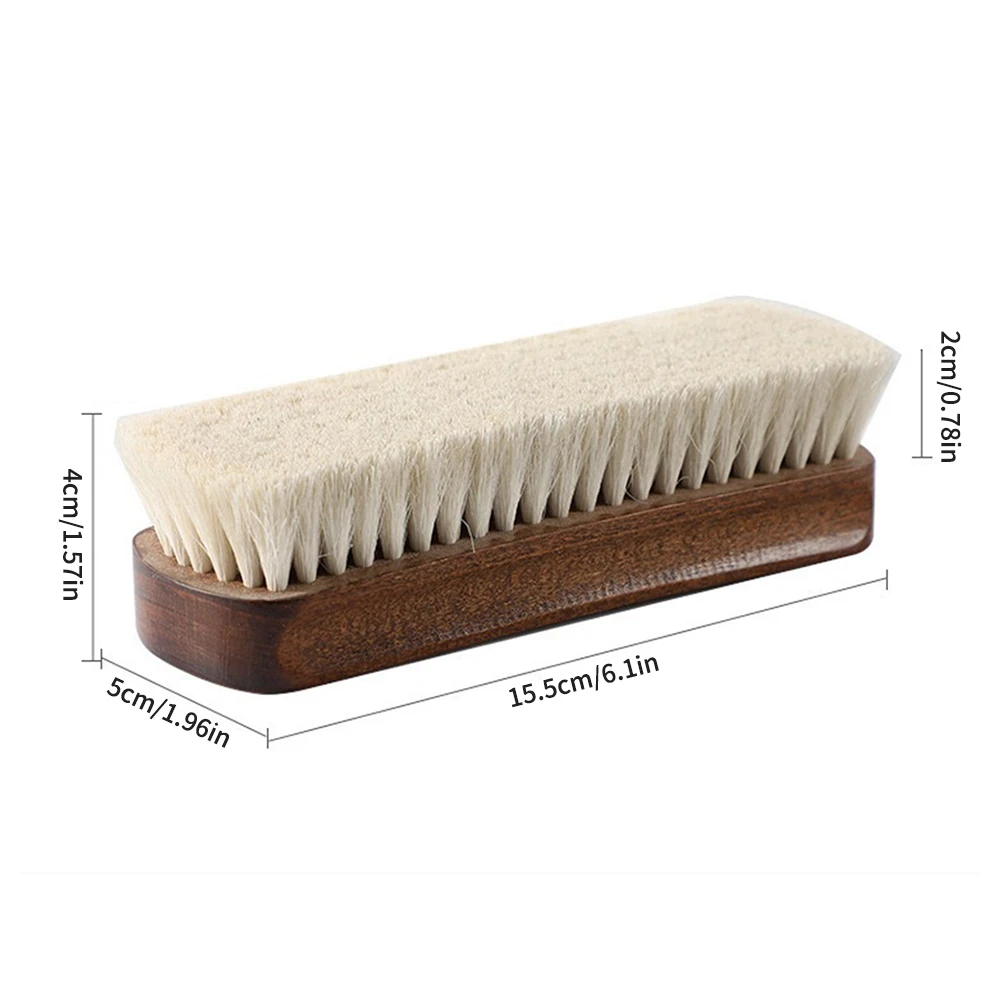 1 Piece Solid Wood Wool Shoe Brush, Polishing, Cleaning, Care Brush, Suitable For Leather Or Fabric Shoes, Cleaning Brush 6