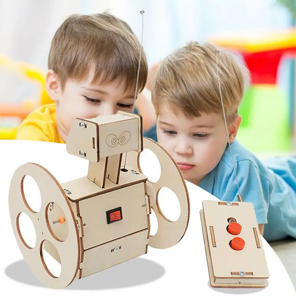 

1 Набор обучающих демонстрационных игрушек, Электрический самодельный Деревянный робот с дистанционным управлением и балансировкой, Детские физические игрушки, детские игрушки