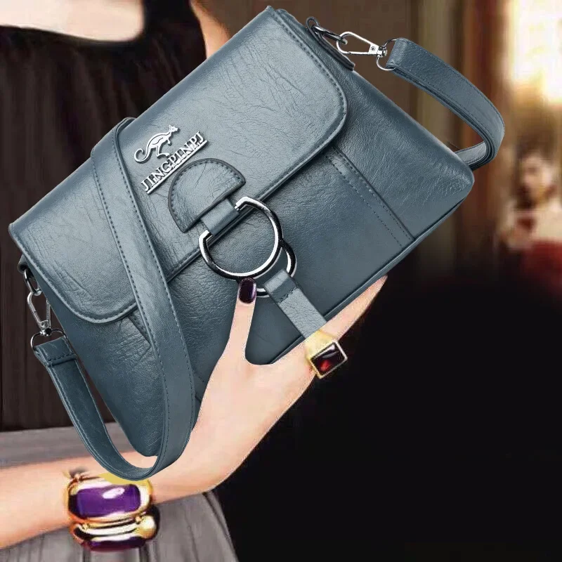 2023 Single Shoulder Bag Pu Soft Leather Texture Women's Bag