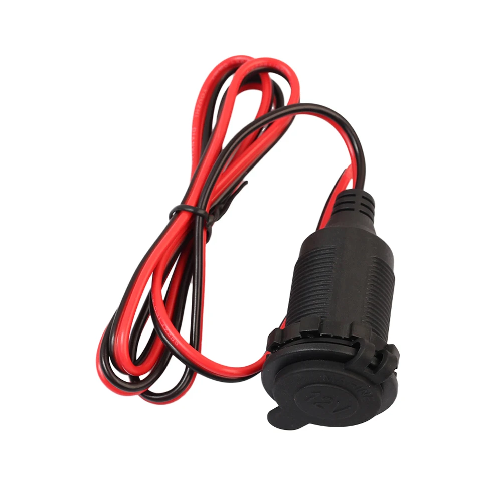 Car Cigarette Lighter Socket Adapter Cable 12/24V DC Cigarette Lighter Socket Power Adapter Modified Accessories