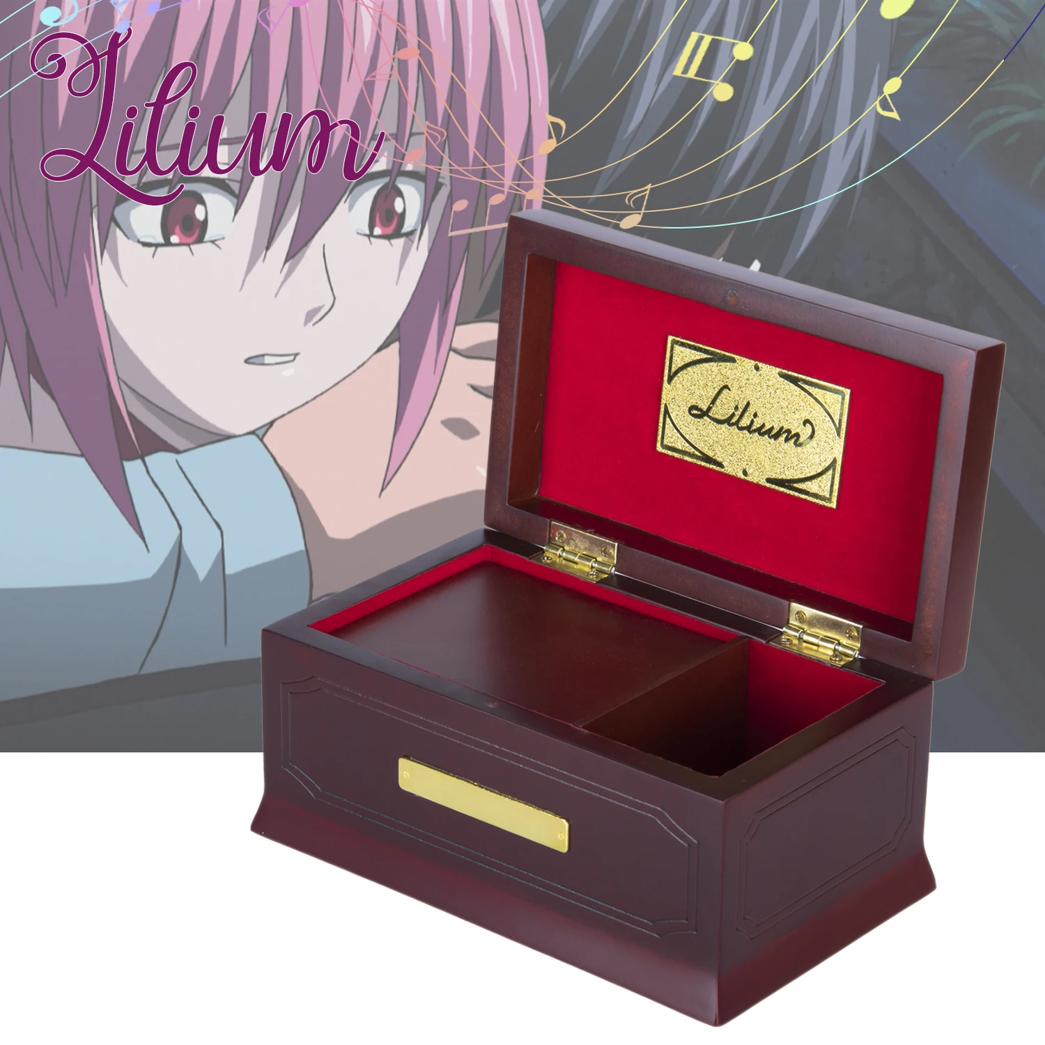 Color Print Anime Song Lilium Elfen Lied Music Box Wooden Black Hand  Movement Girls For Girlfriend Wife Friend Christmas Kid Toy - AliExpress