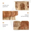 Rattan Mushroom Basket Woven Storage Bins Portable Desktop Adornment Trash Can Shape Photo Prop Containers Home ganization 2