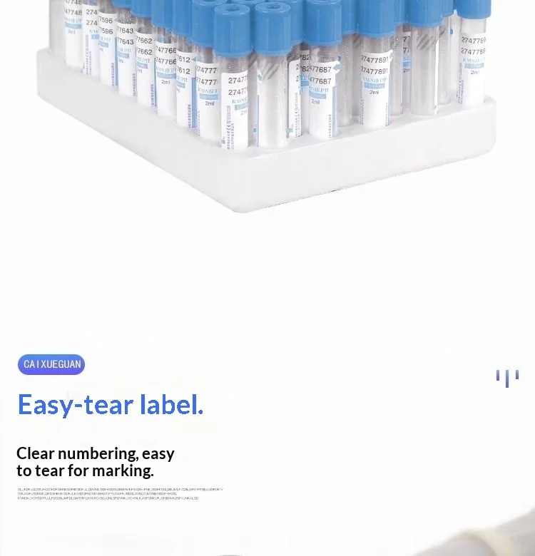 100 teile/los Einweg Sterile Vakuum Blut Sammlung Rohr Natriumcitrat 1:9 Labor Test PRP Rohr Kunststoff Rohre Blau Top – Detail 3