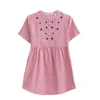 Maternity Woman Summer Long Loose Stripe Shirts Fashion Stripe Embroidery O-Neck Cotton And Linen Blouse Pregnant Woman Clothes 6