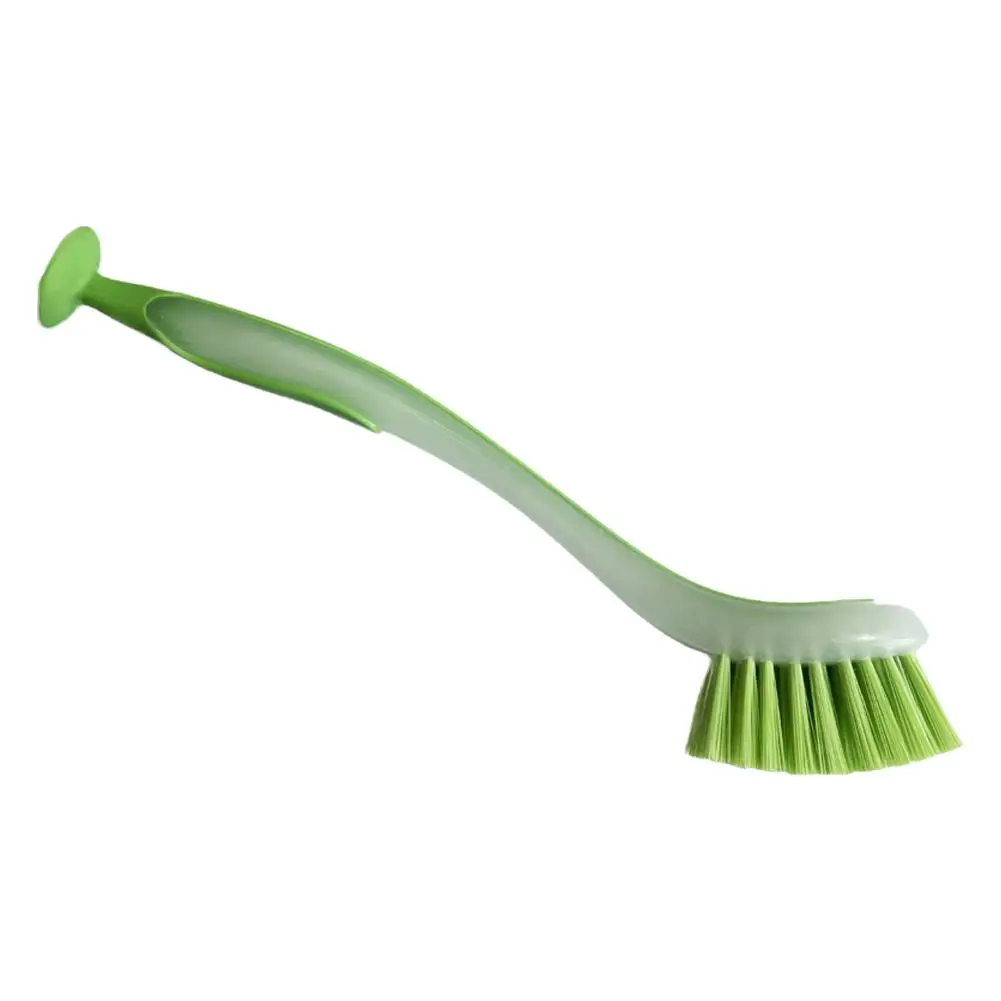 1pc Pot Cleaning Brush Vertical Multifunction Kitchen Suction Cup Type Sink Cleaning Scrub Brush Long Handle images - 6