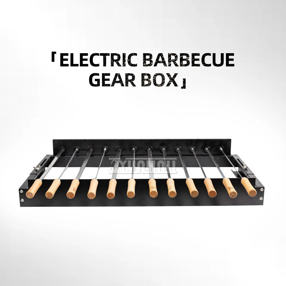 Brochetas de Parrilla giratorias para exteriores, herramientas de barbacoa para acampar, máquina de barbacoa giratoria de carne automática, Asador eléctrico