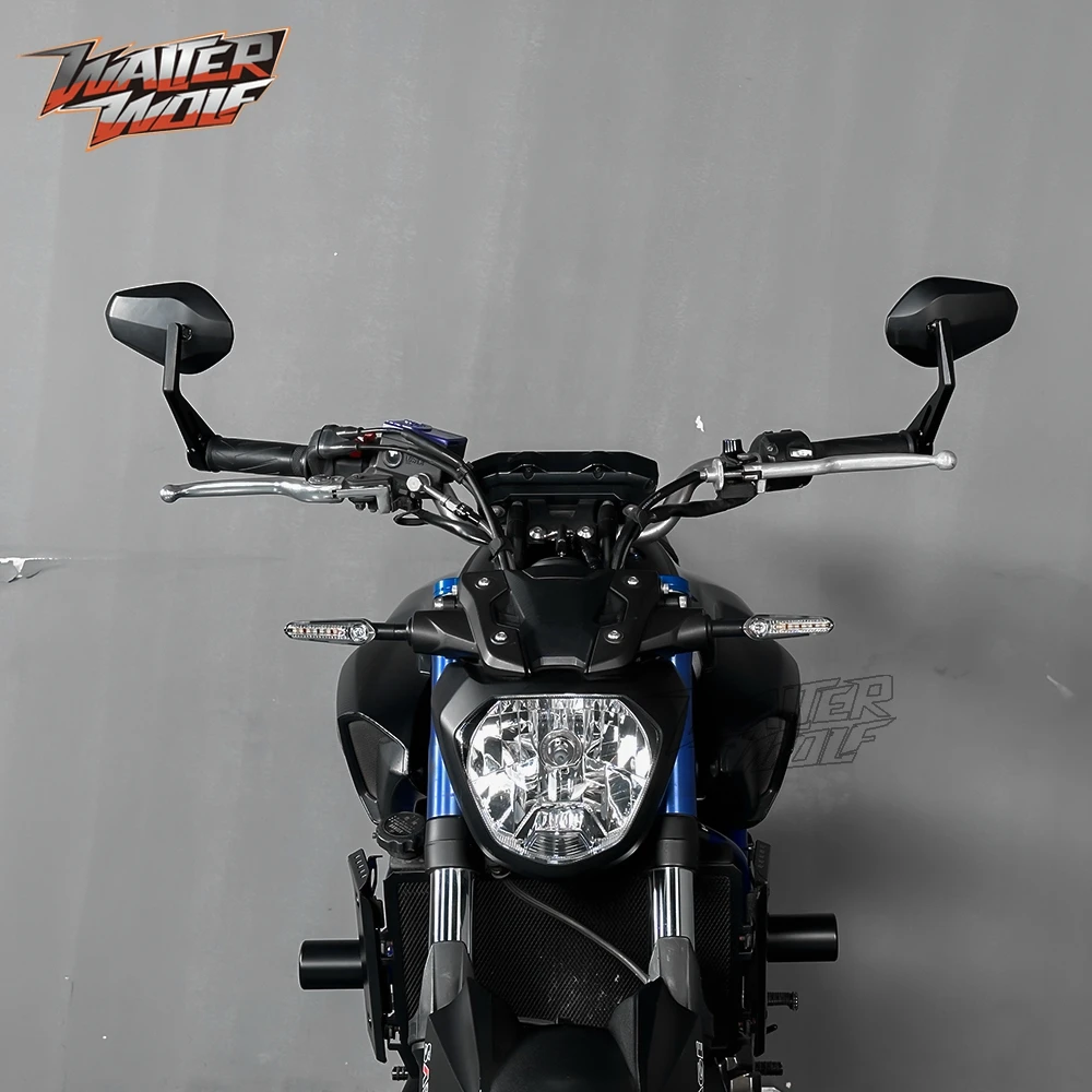 조절식 핸들바 백미러, MT07 MT09 MT10 MT125 FZ07 FZ09 XSR 700 900 FZ6 FZ1 XJ6 니켄 850 XJR 1200 1300 TDM900
