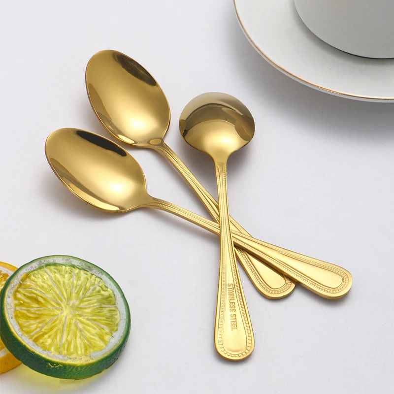 4/8/12pcs Stainless steel spoon Mirror polished Suitable for restaurant dessert shop to eat dessert small drink coffee stainless steel spoon stainless steel spoon set