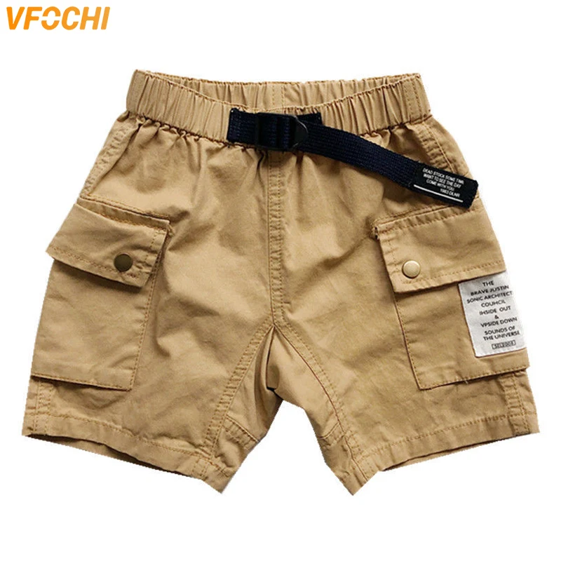 

VFOCHI Boys' Pull on Cargo Shorts Cotton 4-16Y Kids Clothes for Teenagers Children's Clothing Summer Short for Boy Casual Pants