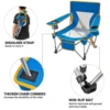 2022 New Blue Folding Camping Chair Low Seat Portable Lightweight Chair With Cup Holder And Front Pocket For Outdoor 2