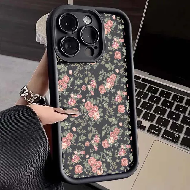 Floral Daisy Rose Phone Case - Elegant Small Flower Design Cover