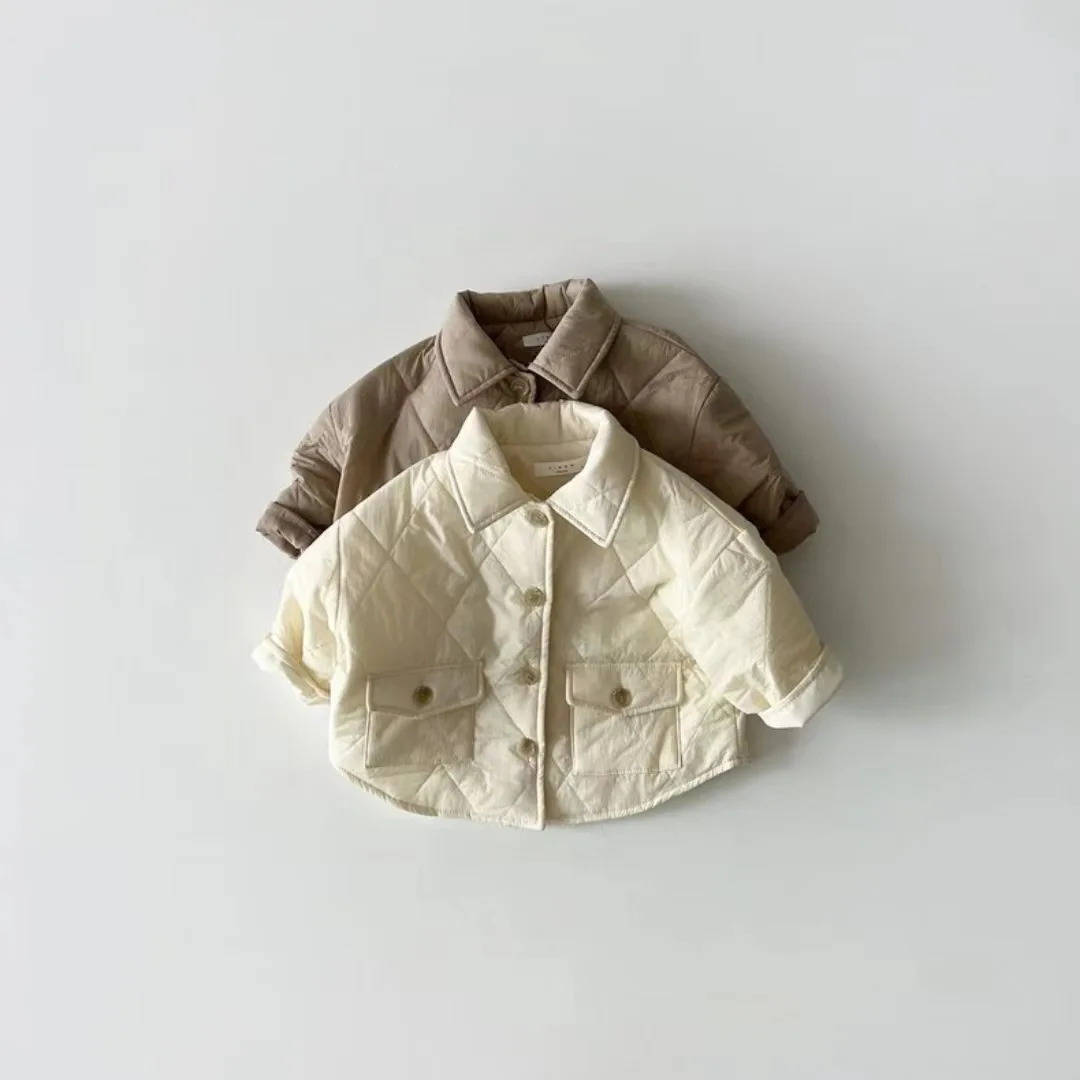 Winter New Baby Long Sleeve Warm Coat Infant Padded Jacket For Girls Kids Boys Solid Quilted Jacket Thick Toddler Clothes