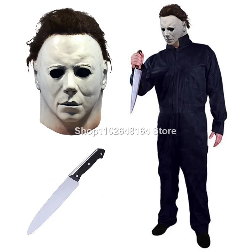 Halloween Michael Miles Killer Mask Cosplay Horror Bloody Latex Masks Helmet Carnival Masquerade
