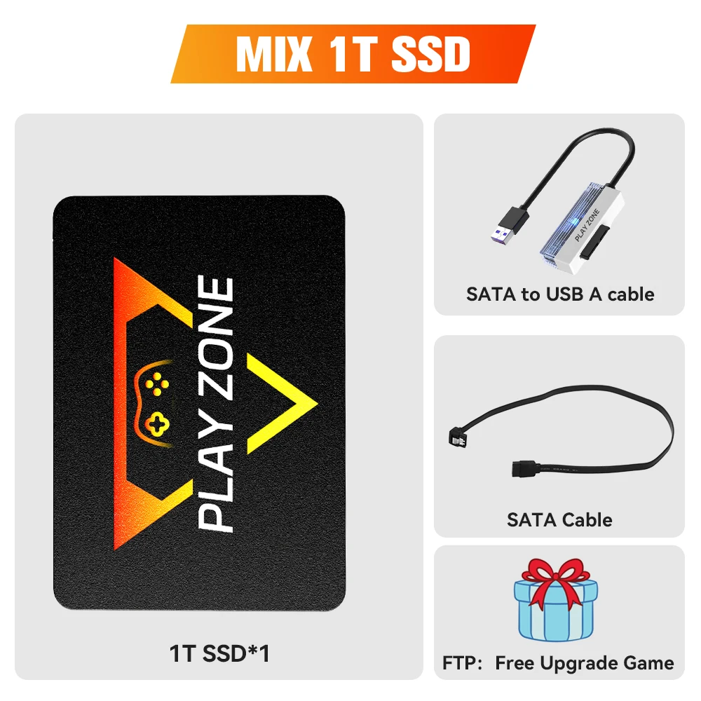 PLAYZONE USB　1TBSSD Playzone 1TB SSD&Game Consoles For PS5/PS4/PS3/Xbox/Xbox one