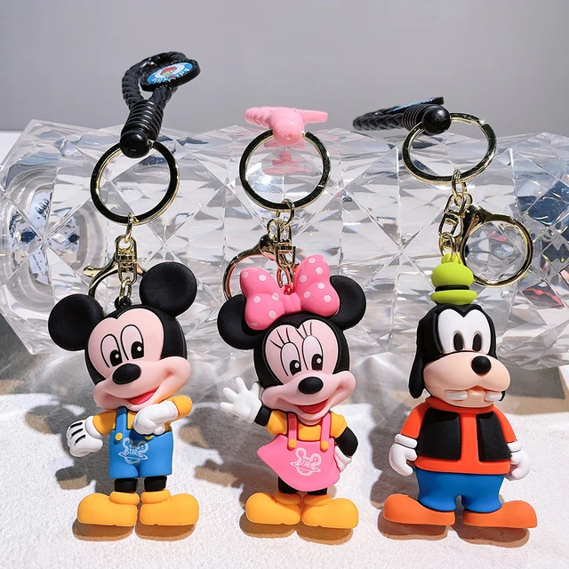 lovely Minnie Mouse Keychain Silicone for Bag Daisy Duck Mickey Keychain  Accessories Key Ring Pendant Accessory Birthday Gifts