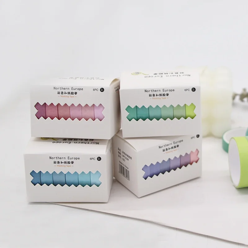 

Радужная и бумажная лента, яркий цвет для творчества, маленькая необычная лента для учетных записей, Набор подарочных коробок, наклейки для учетных записей