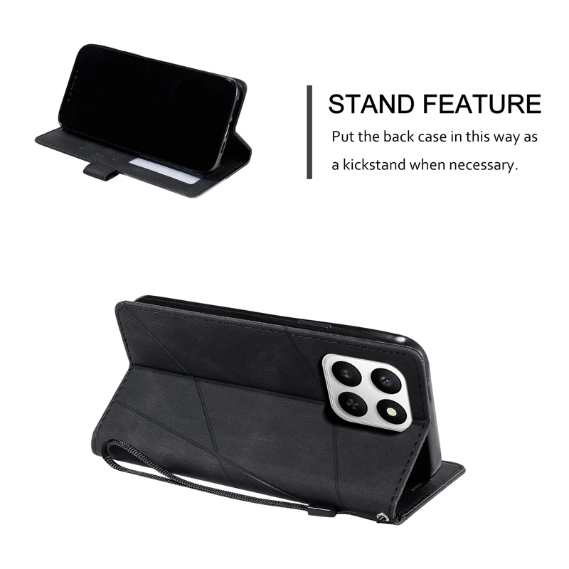 Luxury Flip Wallet Leather Case for Honor 400 Smart Cover
