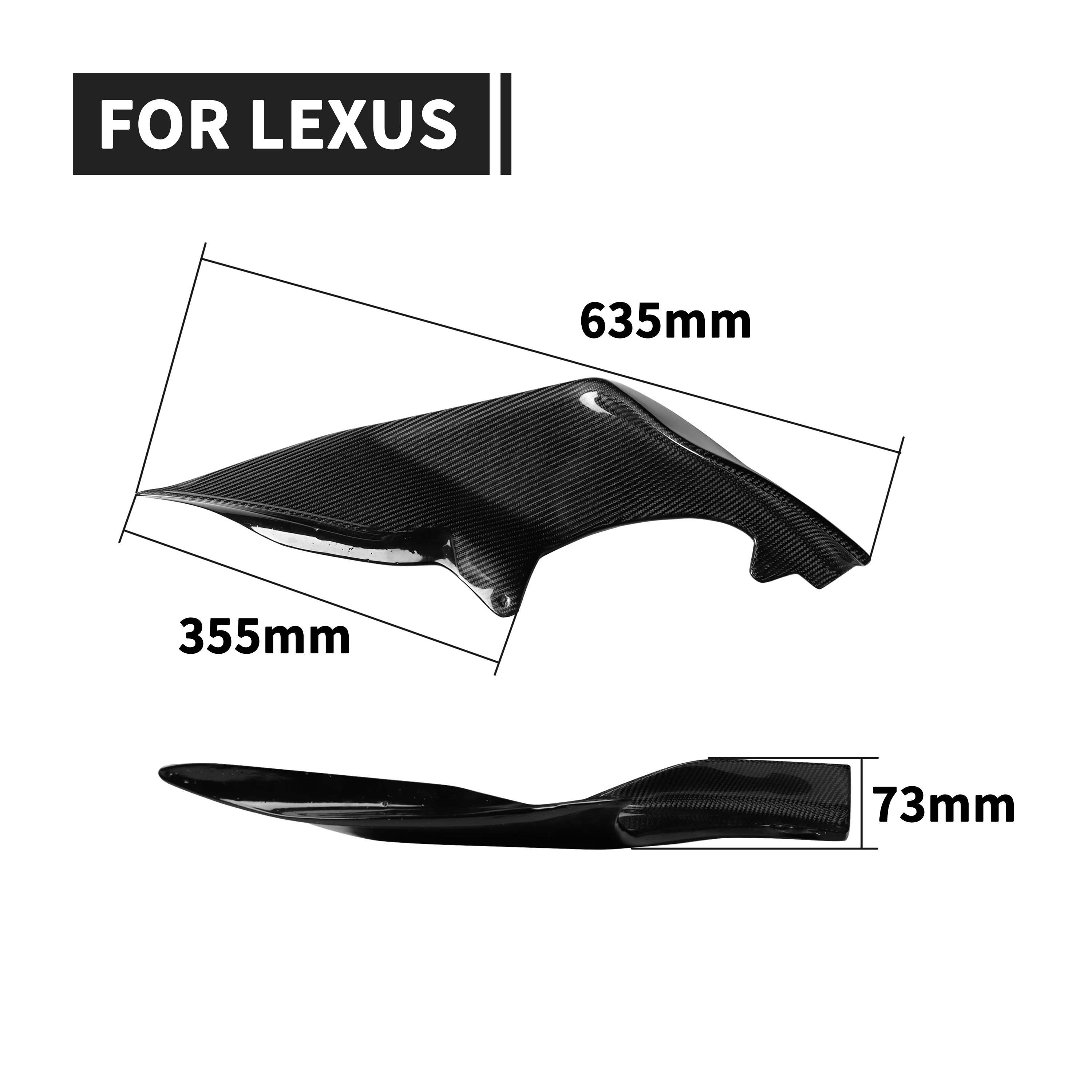 For Lexus GS350 2013 2014 2015 Front Bumper Lower Wrap Angle Dry Carbon Fiber Automobile Exterior Decoration Refit Parts