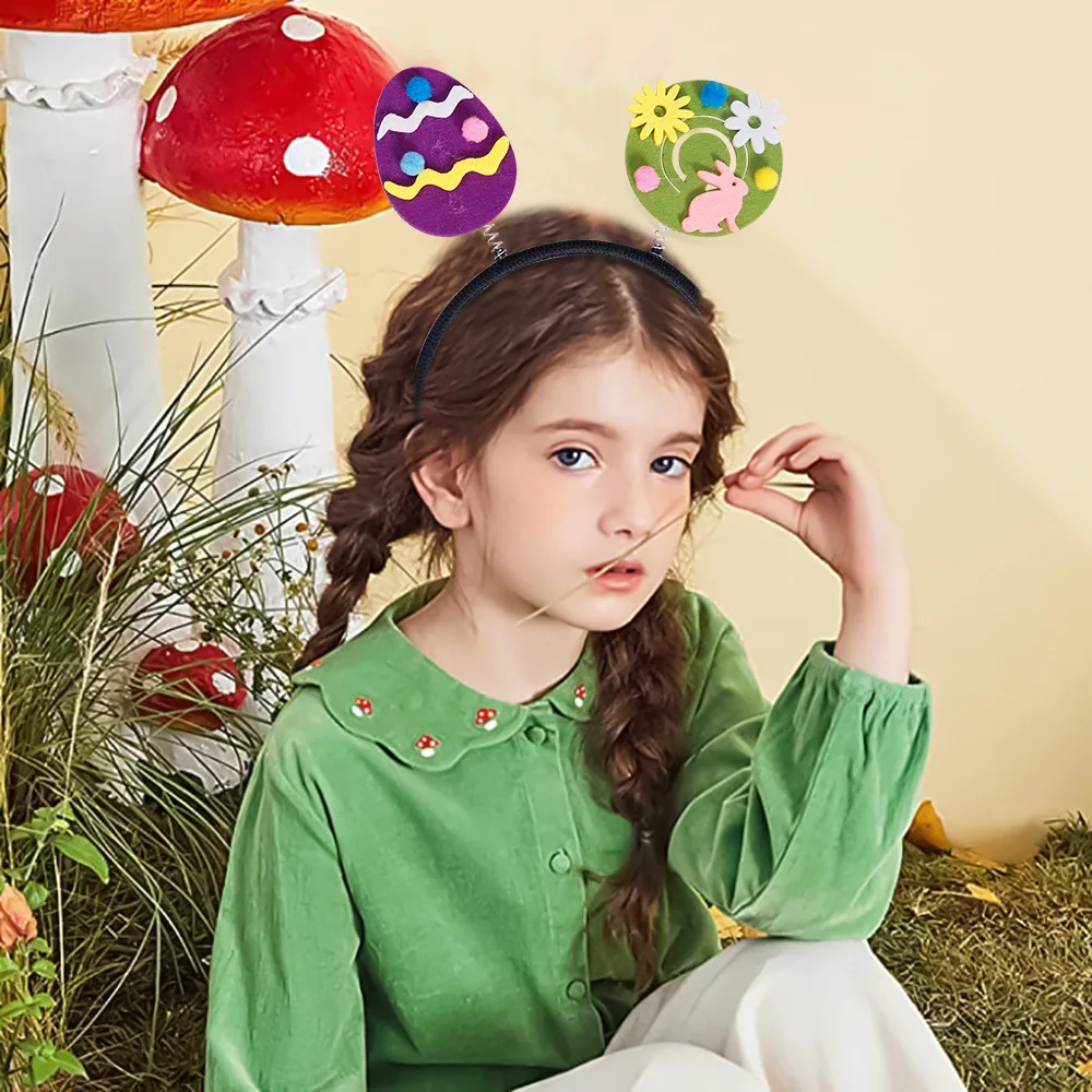 Oster-Haarreif mit Hase, Karotte, Ostereiern und Küken für Fröhliche Oster-Party-Dekoration, Geschenke, Kostüm-Requisiten und Accessoires – Detail 6