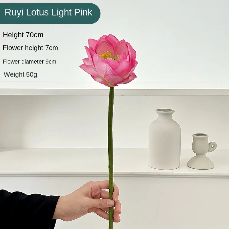 Artificial Lotus Canopy with PU Lotus Leaves for Home Decoration and Photography Props, 85cm