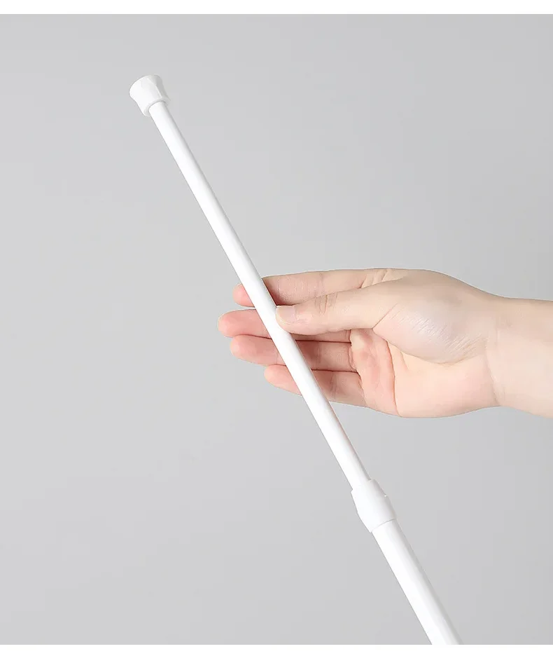 Description Picture 4 of itemCurtain Hooks Hanging Clothes Towel Rack Wall Extendable Sticks Rod Telescopic Net Voile Tension Rail Pole Holder For Home
