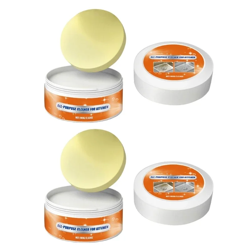 Professional Kitchen Degreasers Heavy Oil Cleaning Cream Bottom Cooktops Cleaners for Stubborn Oil Removers 100g