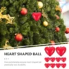 10 Pcs Heart Shaped Fillable Boxes Wedding Hanging naments Plastic Gift Boxes Christmas Decor Wind Chimes Home Decor Red 3