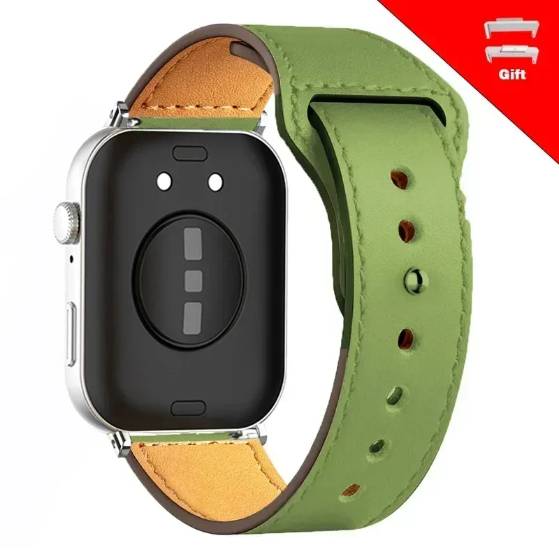 Elegant Leather Bracelet Strap Replacement for Smartwatches - 2024 Edition Accessories