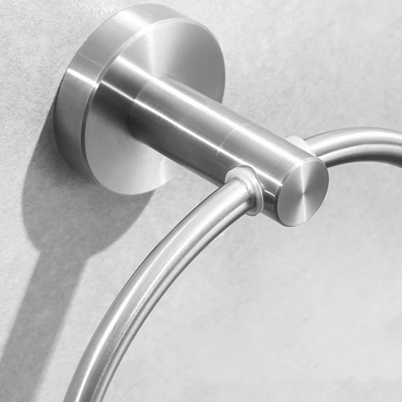 Bathroom Towel Hanger Holder Round Bath Towels Ring Gold Matte Black Bathroom Accessories Hand Towel Holder Rack For