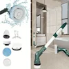 Wireless Electric Scrub Brush Bathroom Electric Cleaning Interchangeable Brush Heads Handheld Long ​Type-c Interface 5