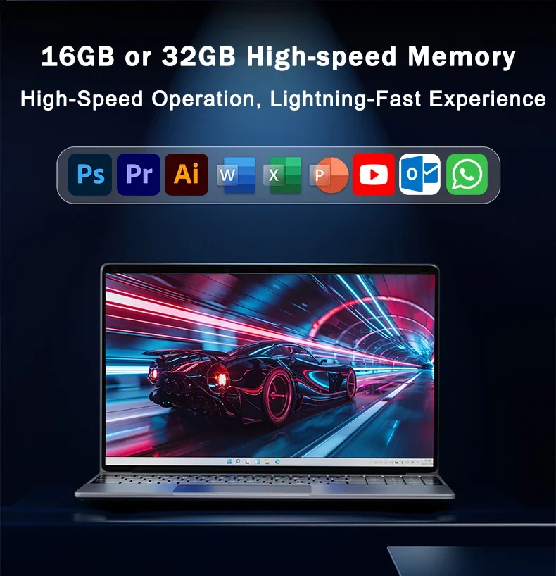 경량 14.1인치 노트북 인텔 6500Y 32GB 램 2TB SSD 5000mAh 윈도우 11 백라이트 키보드 지문인식 비즈니스 게이밍용
